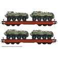 NW 22220 H0 2 tlg. Set Schwerlastwagen Samms 4860 Militärtransport NVA Thumbnail 2