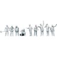63003 1 Bahn- und Gleisbauarbeiter. 9 unbemalte Miniaturfiguren, Zubehör Thumbnail 1