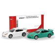 014083 H0 MiniKit: Porsche 911 GT3 (996) Grandprix Weiß und hellgrün, 2 Stück Thumbnail 2