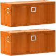 053600-004 H0 2x Baucontainer, kommunalorange Thumbnail 1