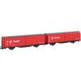 H24651 N 2er Set Schiebewandwagen Hbbillns, DB-Cargo, Ep. V Thumbnail 1