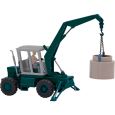 54405 H0 TIH 445 Schlepper mit Fahrer und Betonrohr Thumbnail 1