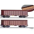 01107 TT 2er Set offenen Güterwagen Ealos-x 053 mit Hackschnitzel, DB AG, Ep. VI Thumbnail 1