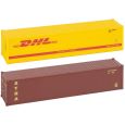 182056 H0 2er Set 40‘ Container "DHL" und "XTRA" Thumbnail 1