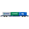 TT6032 TT Containertragwagen mit drei 20' Containern, Touax KFA, Ep. VI