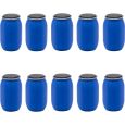 51604 H0 10 Stück Deckelfass Spundfass 220l blau