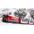 10-2026 N Glacier Express Ge 4/4 III + 2 Personenwagen, RhB, Ep. VI