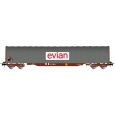 HJ6333 H0 4-achsiger Schiebeplanenwagen Rils, „EVIAN”, SNCF, Ep. IV-V