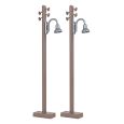 333232 G Holzmast mit Bogenleuchte, 2 Stück