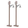 333233 G Holzmast mit Auslegerleuchte, 2 Stück