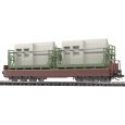 31655 H0 Flachwagen Samm 4818, DR, Ep. IV, mit Wohnungsbauplatten Thumbnail 1