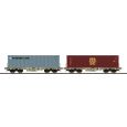 36605 H0 Containertragwagen Sgmmns, D-AAEC, Ep. VI, Container MSKU + MSDU
