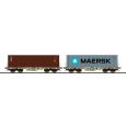 36607 H0 Containertragwagen Sgmmns, D-AAEC, Ep. VI, Container TGBU + MSKU