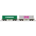 36611 H0 Containertragwagen Sgmmns, D-AAEC, Ep. VI, Container EGHU + ONEU