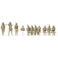 16621 H0 Infanteristen aufgesessen, UdSSR 1943-45, 11 unbemalte Figuren Thumbnail 1