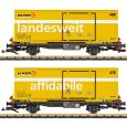 45886 G 2er Set Containerwagen Post, RhB, Ep. VI