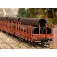 46563 H0 3er Set Rungenwagen, DB, Ep. IV, mit Stahlröhren-Beladung, Set 1 Thumbnail 2