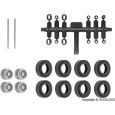 8439 H0 Nachrüst-Set Gummireifen f. kibri Anhänger & Auflieger