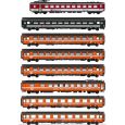 MW2104 H0 8er Set Personenwagen, EC163 BAVARIA ZU-MUC 1985, SBB, Ep. V