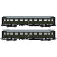 87197 H0 2er Set Personenwagen C4Ü Sa 07, DR, Ep. IV, mit Innenbeleuchtung