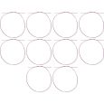 50291 LED SMD 0201 mit Kupferlackdraht Draht Kabel rot, 10 Stück