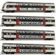 6210308 H0 4er Set Doppelstockwagen DSB Ep.VI DCC Thumbnail 1
