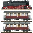 LGB 26818 Dampflok BR 99.02 Öl, Ep. IV +  37736 Personenwagen DR, Ep. IV Thumbnail 1