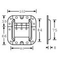 Adam Hall 27095 Deckelfeststeller mit Scharnier in Einbauschale Thumbnail 2