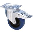Lenkrolle 100mm mit Feststeller Blue Wheel Thumbnail 1