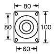 Lenkrolle 100mm mit Feststeller Blue Wheel Thumbnail 2