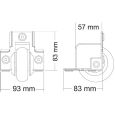Adam Hall 37551 Einbau-Kantenrolle 75mm Thumbnail 2