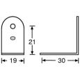 Adam Hall 40402 L-Ecke klein verchromt 1,2mm Thumbnail 2