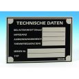 Typenschild Deutsch selbstklebend Thumbnail 1