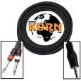 KORN Kabel Klinke stereo 3,5mm / 2x Klinke 6,3mm mono 3m Thumbnail 1