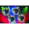 4x LED PAR-56 RGB Spot, kurz schwarz Thumbnail 1