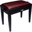 KORN Klavierbank KB 20 Schwarz mt. VinylTOP Rot Thumbnail 1