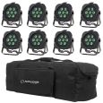 American DJ Flat Par Tri 7 X 8er Set Bag Bundle Thumbnail 1
