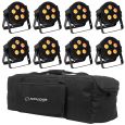 American DJ Flat Par 5P Hex 8er Set Bag Bundle Thumbnail 1