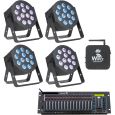 American DJ 12P Hex 4er + WiFly Controler Pro Set Thumbnail 1