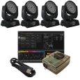 Involight LED MH368 ZW Moving Head 4er Set + Daslight DVC FUN Thumbnail 1