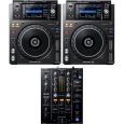 Pioneer DJ XDJ-1000 MK2 Doppelpack + DJM-450 DJ Set