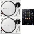 Pioneer DJ PLX-500 W Doppelpack + DJM-450 DJ Set Thumbnail 1