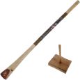 Terre Didgeridoo Teak bemalt 150cm + Wurzelholz Ständer Thumbnail 1