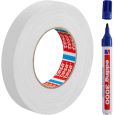 tesa 4671 weißes Beschriftungsband 19mm, 50m + edding 3000 blau Thumbnail 1