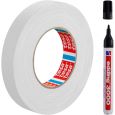 tesa 4671 weißes Beschriftungsband 19mm, 50m + edding 3000 schwarz Thumbnail 1