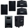 QSC KS 212 C Cardioid Subwoofer + QSC CP12 2er + Schutzhüllen SET Thumbnail 1