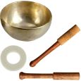 Klangschale 250-300g + Wollfilzring + Schlägel Set Thumbnail 1