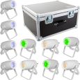 10x EUROLITE LED PST-10 QCL Spot withe +  Case inkl. Zubehörfach Thumbnail 1