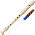 Yamaha YRS 24B Blockflöte barock Doppelloch + Wischer f. Sopran-Blockflöte Thumbnail 1