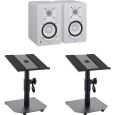 Yamaha HS4 WH Studiomonitor Tischstativ Set Thumbnail 1